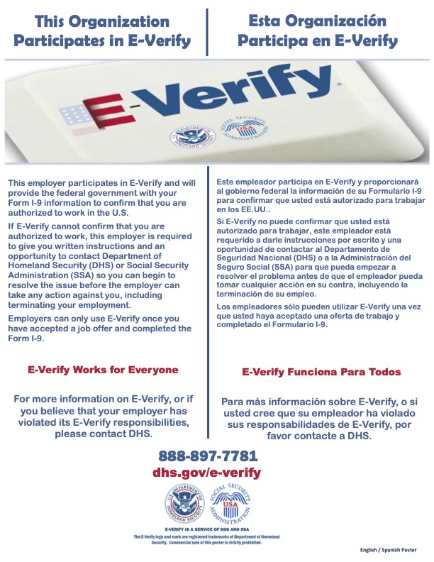 E-Verify Notice